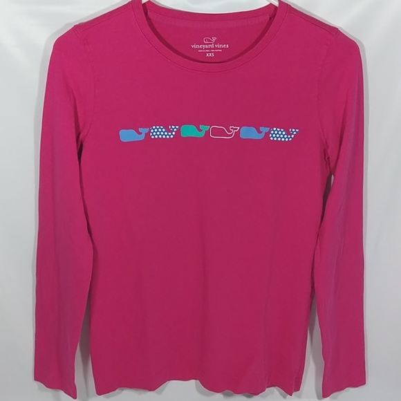 Girls Vineyard Vines Shirt Size XXS Pink Whales - Picture 7 of 7